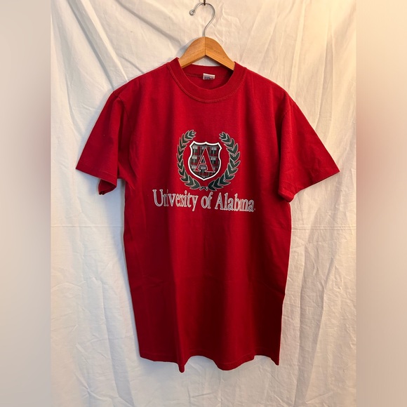 Vintage Alabama Russell Athletic T-Shirt Men's L Short Sleeve Graphic Red - Picture 1 of 8